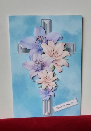 Sympathy Cross & Lilies 3 by Anne Jackson