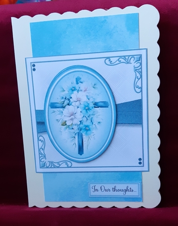 7x7 Blue Cross Sympathy 6 by Anne Jackson