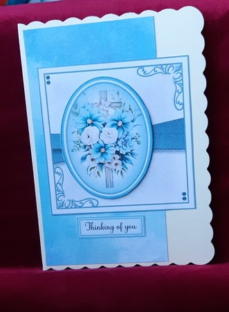 7x7 Blue Cross Sympathy 7 by Anne Jackson