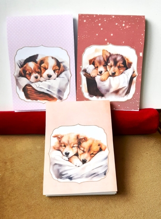 Puppy Love Toppers 4-6 with sentiments by Anne Jackson