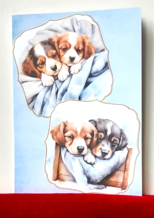 Puppy Love Toppers 7-9 with sentiments by Anne Jackson