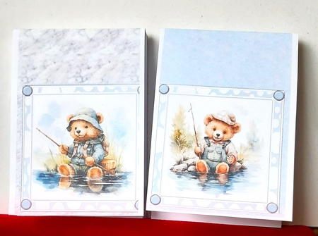 8x8 Mini Kit, Cute Teddy Fishing  by Anne Jackson