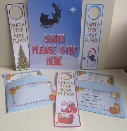 Santa Please Stop Here Sign Topper by Anne Jackson