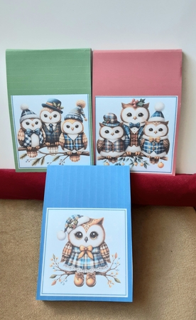 Christmas Owls Cards Kit Pack of 4 by Anne Jackson
