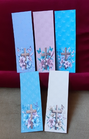 Wooden Cross with Lillies Book Marks by Anne Jackson