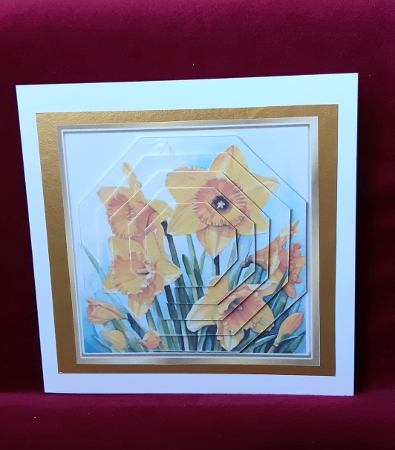 Lovely Yellow Spring Daffodils Octagon Pyramids by Anne Jackson