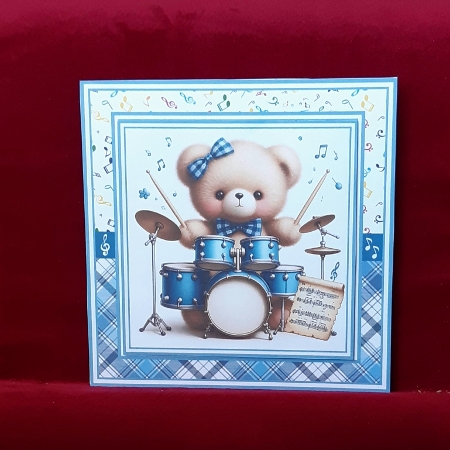 Minikit Drummer Bear by Anne Jackson