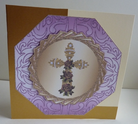 Octagon Shaped Easter/ Sympathy/ Christening Topper 7 by Anne Jackson