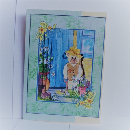Gardening Bear by the Potting Shed Step by Step Decoupage by Anne Jackson