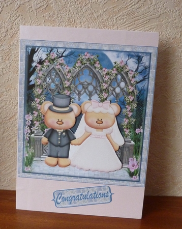 Wedding Bears 6x6 Card Front by Anne Jackson