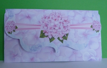 Pink Hydrangea Clutch Bag Money/voucher Wallet by Anne Jackson