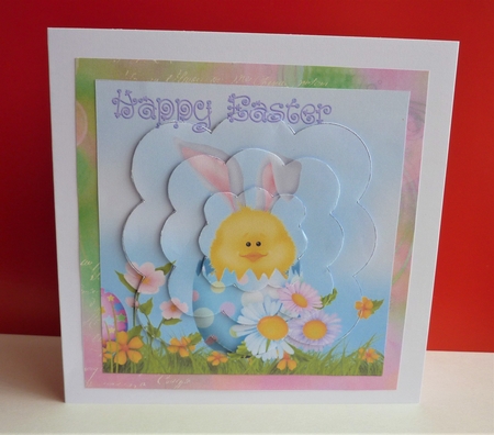 Easter Scene Scalloped Pyramid by Anne Jackson