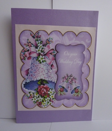 Lilac Wedding Bells Wedding Day 8in Scallop Topper by Anne Jackson