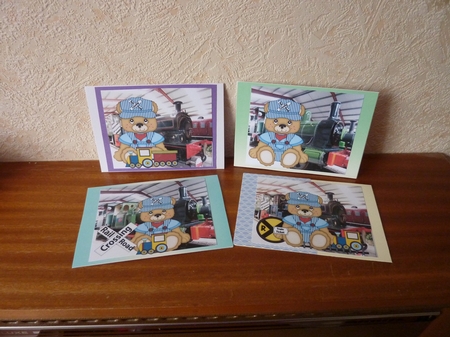 4 Railway Bear Toppers by Anne Jackson