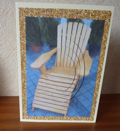 Garden Chair Painting Oval Pyramid by Anne Jackson