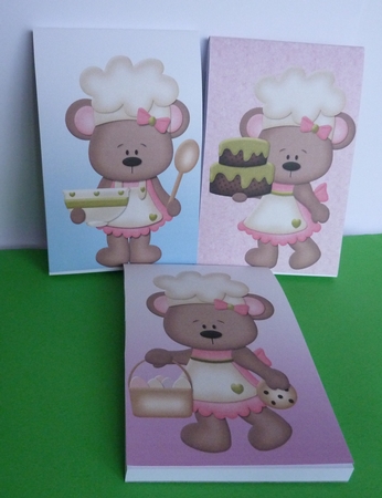 Betsy Loves Baking Bears Clip Art (pink) by Anne Jackson