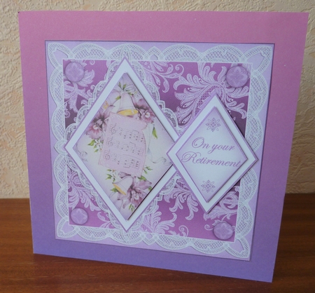 Lilac Music Your Retirement 7in Double Diamond Topper by Anne Jackson