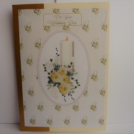 A4 Beautiful Ivory Wedding Candle by Anne Jackson