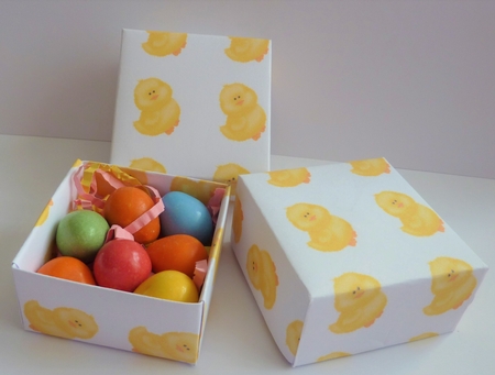 Easter Chickens Yellow Backing Paper by Anne Jackson