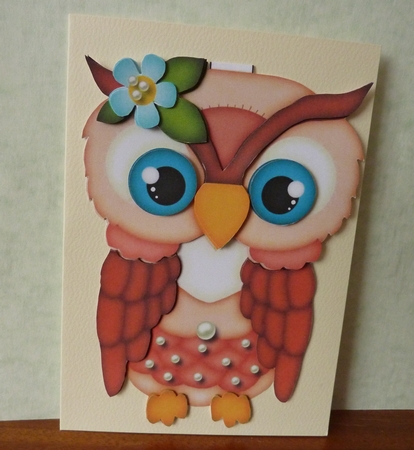 Pretty Owl Flip-up Card 3 by Anne Jackson