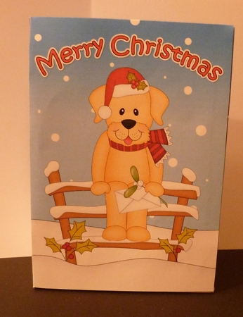 3D Little Christmas Golden Labrador Gift Bag Mini Kit by Anne Jackson
