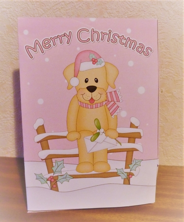3D Little Christmas Golden Labrador Gift Bag Mini Kit by Anne Jackson