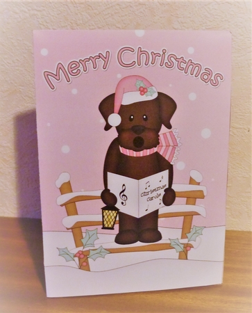 3D Little Christmas Chocolate Labrador Gift Bag Mini Kit by Anne Jackson