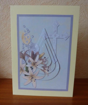 Easter Lilies with Cross Teardrop Pyramid by Anne Jackson