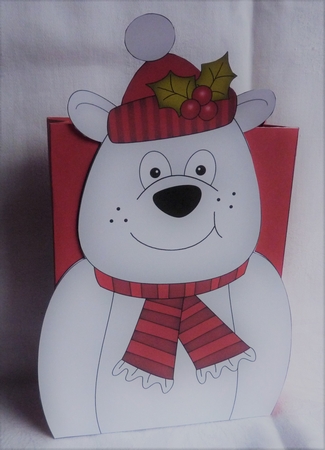 3D Christmas Ben Polar Bear Gift Bag Mini Kit by Anne Jackson