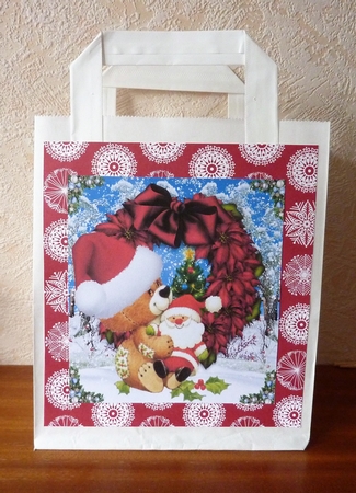 Teddy and Snowman Together by Anne Jackson