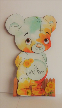 Sweety Bear Sunflower Card by Anne Jackson