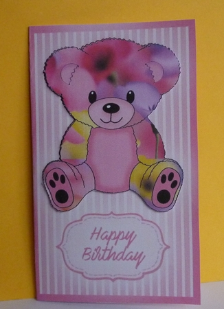 Teddy Bear Money/Voucher Wallet or Envelope - Red Floral by Anne Jackson