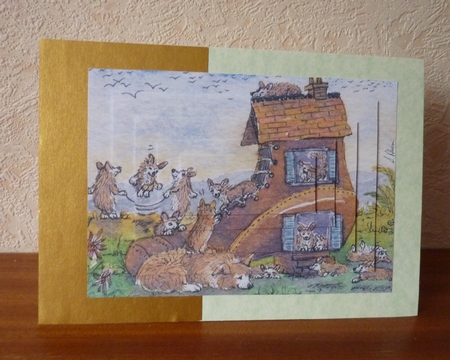 There was an old corgi, corgi dogs in an old shoe - rectangle pyramid by Anne Jackson