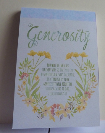 A4 Watercolor Effect Generosity Bible Verse by Anne Jackson