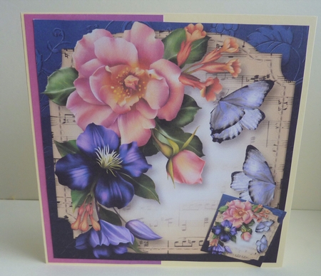 Sheet Music Plaque - Summer Blooms 8x8 by Anne Jackson