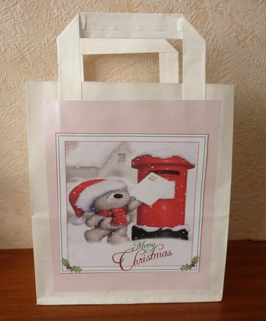 CHRISTMAS TEDDY 2 8x8  by Anne Jackson