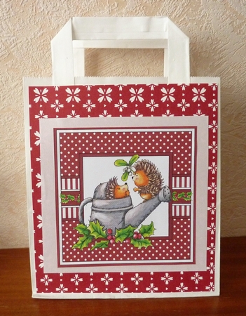 Hedgehog Love Christmas Card  by Anne Jackson