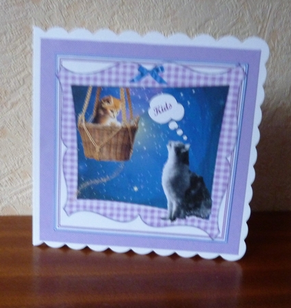FUNNY UNIVERSAL CATS CARD FRONT by Anne Jackson