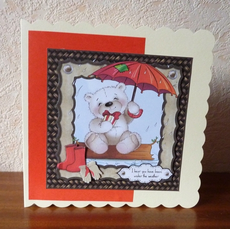 Under the Weather Bear Card by Anne Jackson
