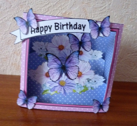 3D Floral Diorama Shadow Box Card Mini Kit  - Floral Bouquet by Anne Jackson