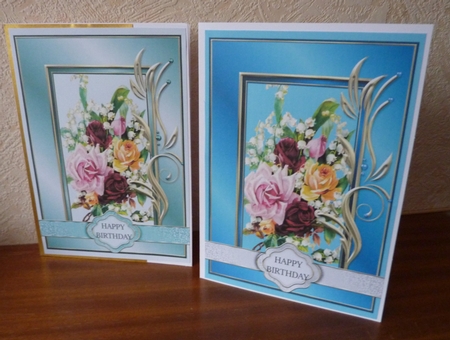 Floral Bouquet Delight Aqua & Teal by Anne Jackson