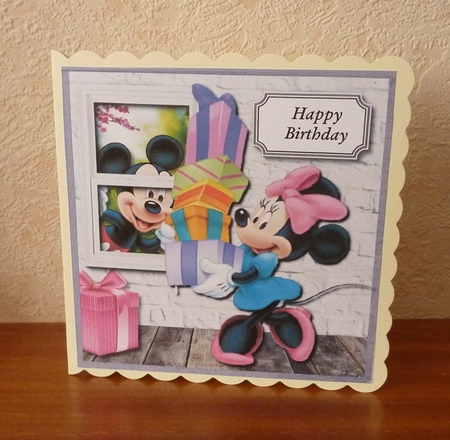 Minnie mouse with gifts by Anne Jackson