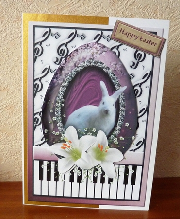 Easter Rabbit On Music and Keyboard by Anne Jackson