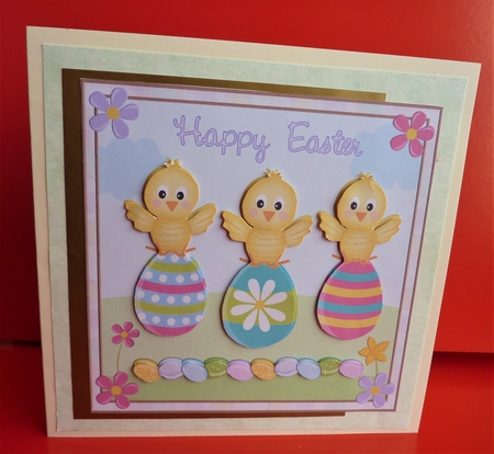 Easter Chick Decoupage Topper 1 by Anne Jackson