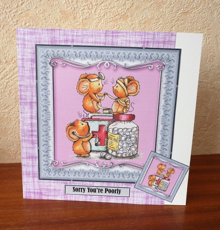 Get Well Soon Mice Practicing 7 x 7 by Anne Jackson