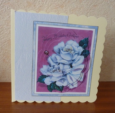 Vintage Floral Stacker - A4 - Happy Birthday Greetings by Anne Jackson