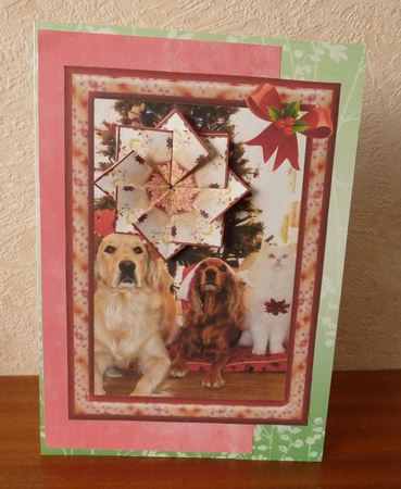 JJ PETS LOVE CHRISTMAS TOO 5X7 TEA BAG SHEET by Anne Jackson