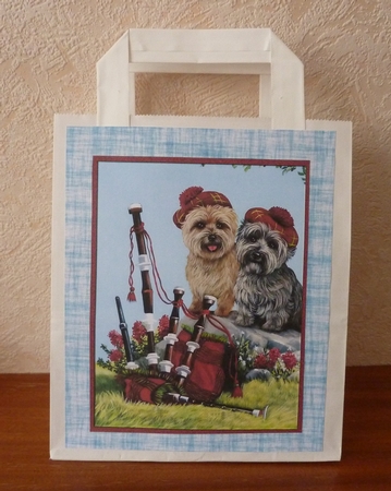 Dogs & Bagpipes and sleepy Kitty Toppers by Anne Jackson