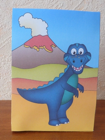3D Gift Bag Mini Kit - Cute Little Dinosaur Geico by Anne Jackson
