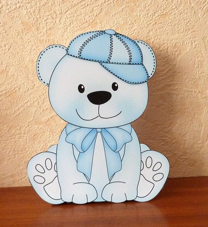 3D Cute Bear Treat Box Gift Set Mini Kit - Cute Little Benjy Bear by Anne Jackson